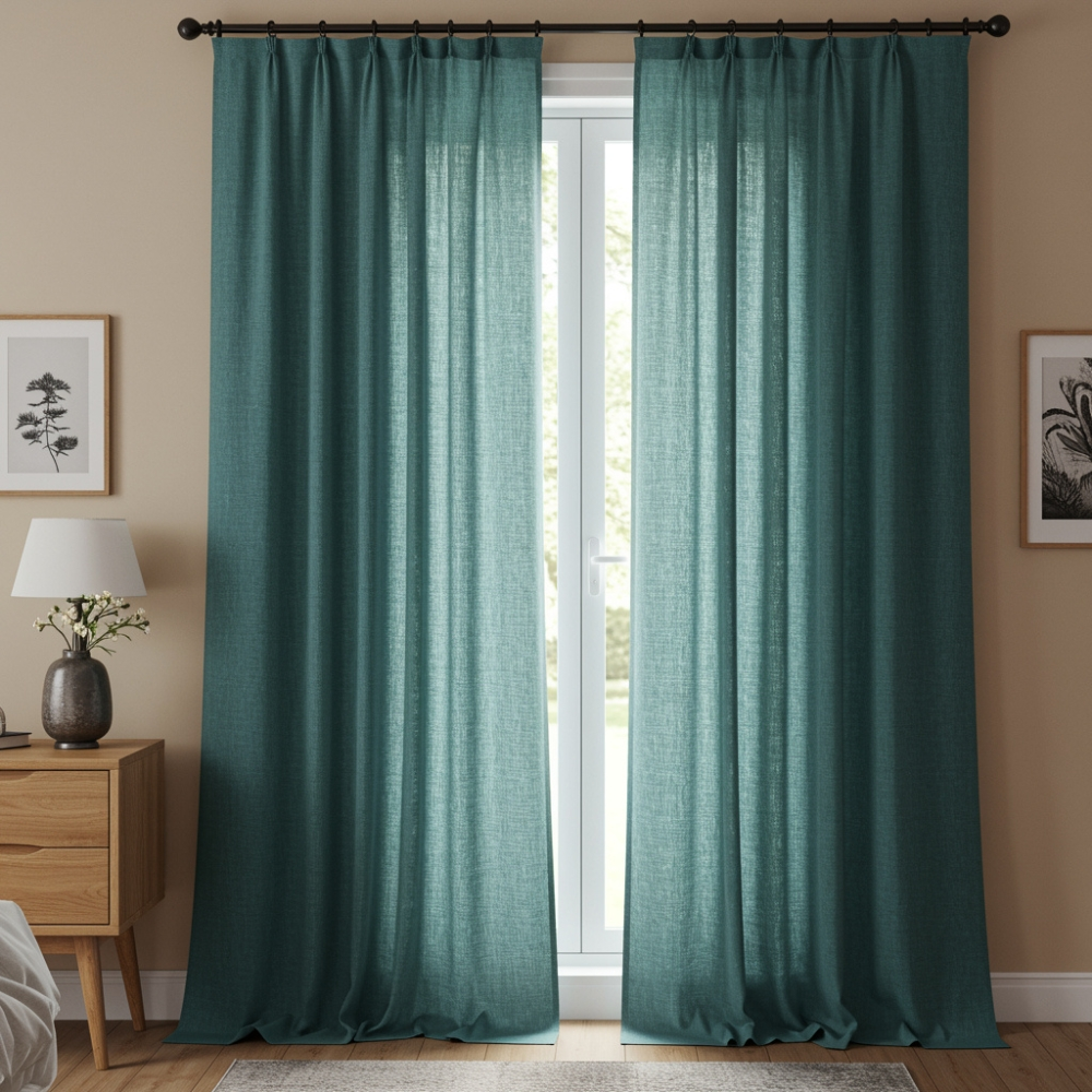 100% Linen Blackout Curtains for Bedroom – Natural Insulated Drapes for Restful Sleep