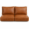 Custom Leather Sofa & Loveseat Double Cushion Set – Made-to-Measure Replacement Cushions