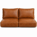 Custom Leather Sofa & Loveseat Double Cushion Set – Made-to-Measure Replacement Cushions