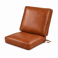 Custom Leather Hinged Chair Cushions | Seat & Back Cushion Set