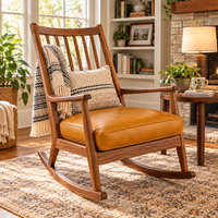 Custom Leather Rocking Chair Seat Cushion | Made-to-Measure Chair Pad