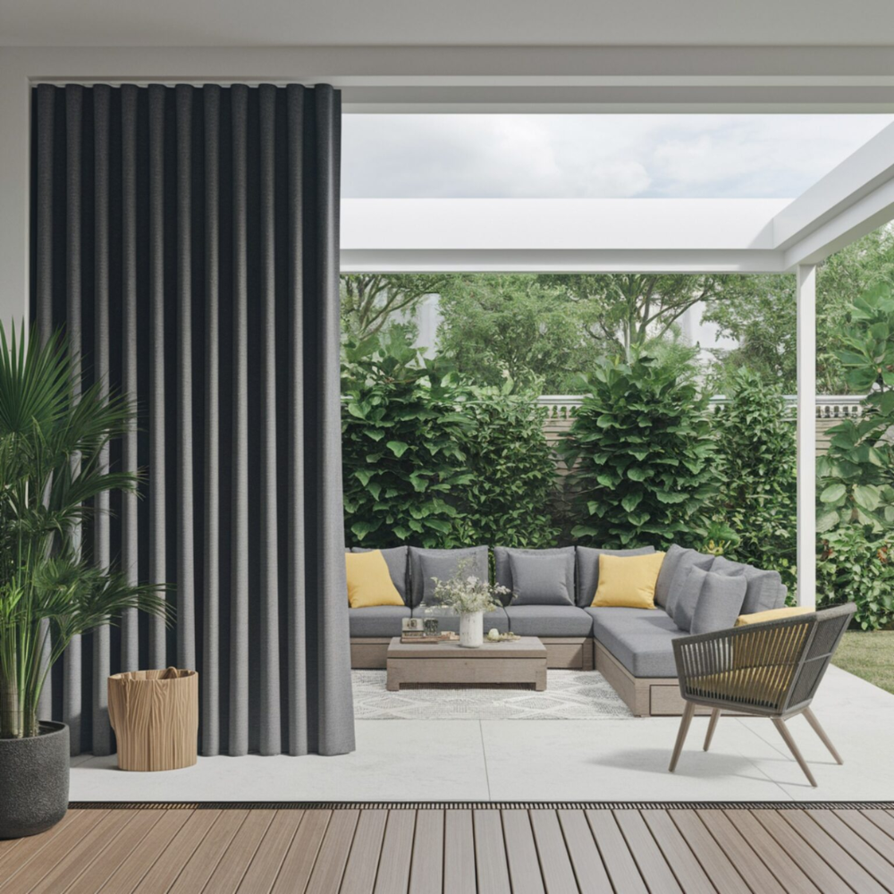 Custom Sunbrella® Blackout Curtains – UV & Light Blocking Outdoor Privacy Drapes
