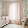 Dusky Linen Bedroom Blackout Curtains – Soft Textured Panels for Peaceful Sleep, Full Blackout Lining