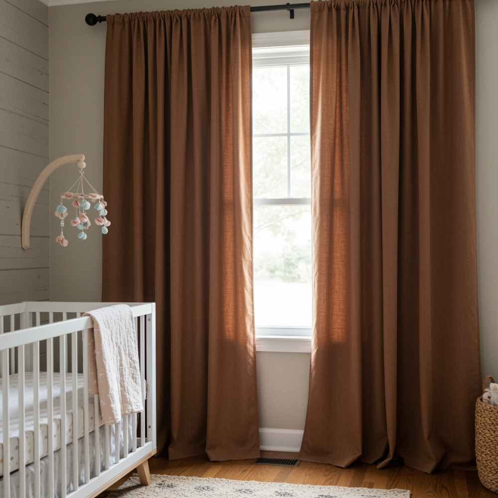 Modern Dusky Linen Blackout Curtains – Neutral Blackout Panels for Contemporary Homes