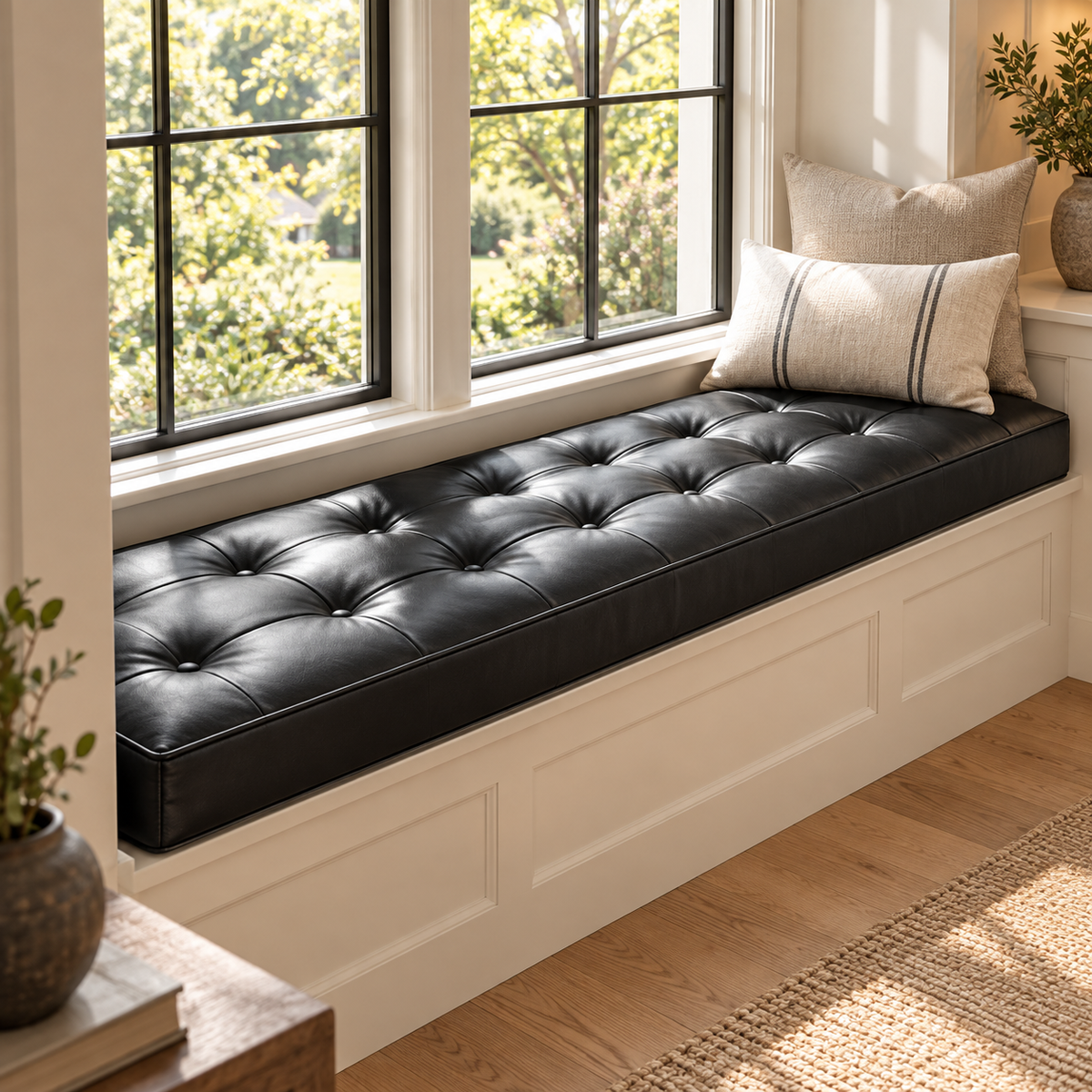 Custom Leather Seat Cushions | Indoor Chair, Bench & Window Seat Cushions