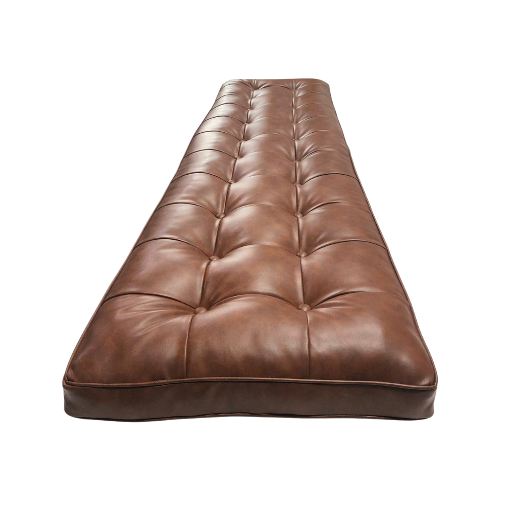Tufted Leather Floor Cushions 