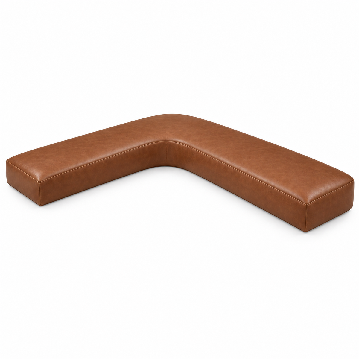 Custom Curved Leather L-Shaped Cushions | Indoor Sectional Seating
