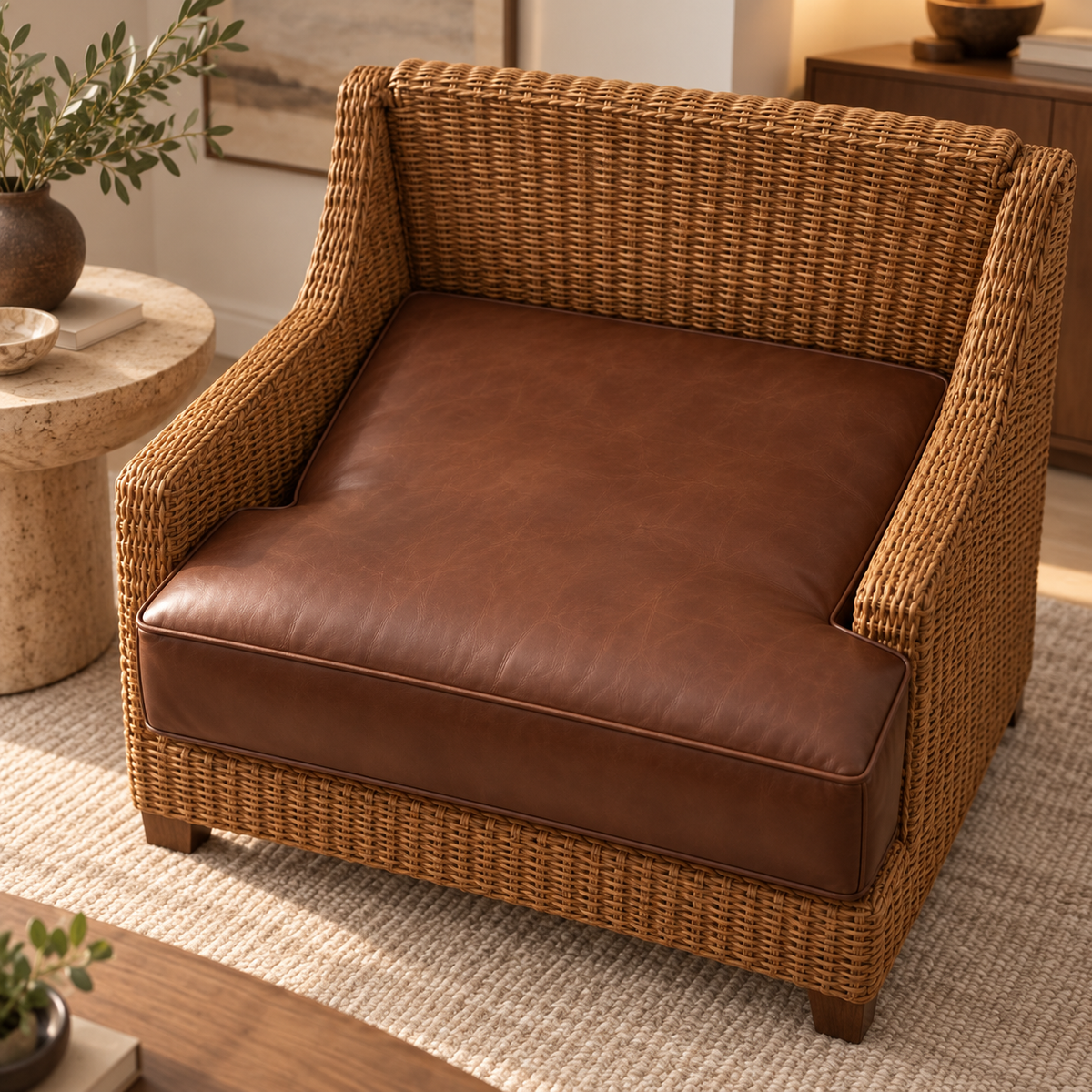 Custom T-Shaped Leather Seat Cushions | Sofa & Chair Replacement Cushions