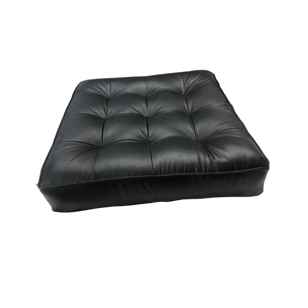 tufted leather ottoman cushions