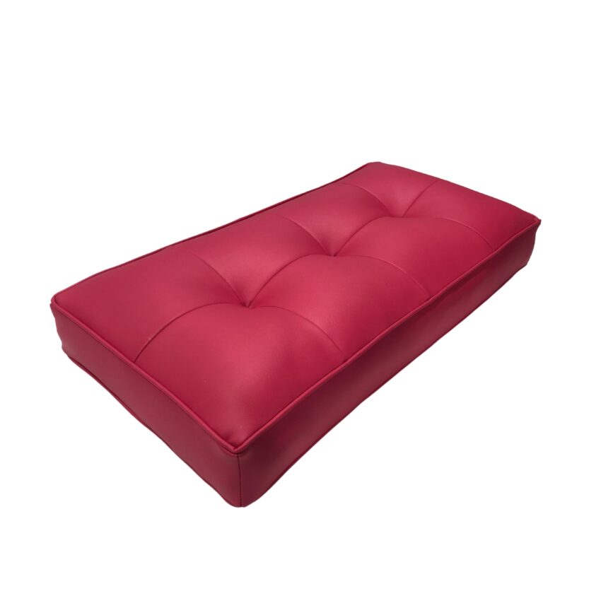 tufted leather ottoman cushions